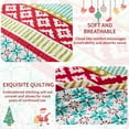 thumbnail image 3 of Beartech 3 piece Christmas Quilt Set Twin Size Christmas Bedding Set Xmas Decor Gift Microfiber Quilts Cover Soft Holiday Bedding Bedspread Set with 1 Quilt & 2 Pillowshams, 3 of 7