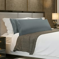 PiccoCasa 2Pcs Microfiber Body Pillow Cover, Envelop Closure Body Pillow Case Dark Gray 20"x48"