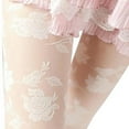 thumbnail image 7 of Taize Women Fashion Rose Pattern Tight Lace Pantyhose Sexy See-through Stockings, 7 of 7