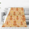 thumbnail image 1 of Fotbe Pineapples Manta de Franela Acolchonada con Estampado, Súper Suave y Esponjosa, Extra Grande para Sofá, Cama, Uso Todo el Año-60"x50", 1 of 7