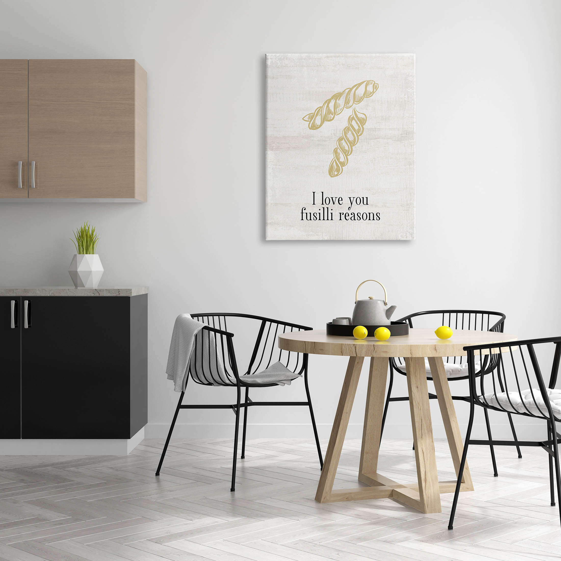 Stupell Industries Love You Fusilli Reasons Phrase Graphic Art Gallery Wrapped Canvas Print Wall Art, Design by Lil' Rue