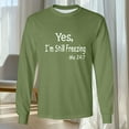 thumbnail image 5 of RYDCOT Men's Big and Tall Cotton Shirts 5XL, Letter Graphics Long Sleeve Oversized Tops Loose Casual Large T-Shirts Basic Tee Green, 5 of 5