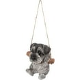 thumbnail image 3 of 5" Gray and White Hanging Schnauzer Puppy Statue, 3 of 5