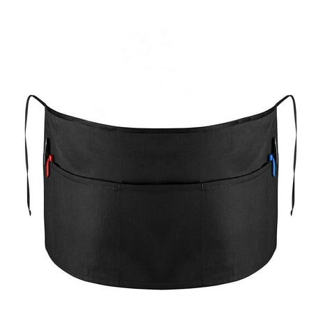 

Farfi Solid Color Restaurant Hotel Server Waiter Bartender Waist Apron with 3 Pockets (1 x Apron)