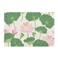 thumbnail image 2 of Toilet Rug Rectangle Bathroom Rugs Non-Slip Soft Plush Machine Washable Contour Bath Mat Lotus Flower with Leaf 24x16, 2 of 9