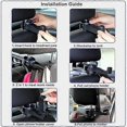thumbnail image 2 of Gancho oculto 2 en 1 para reposacabezas de coche, con soporte para teléfono, para asiento trasero y bolso, color negro y plateado (1 unidad, 14,5 x 6 x 4 cm), 2 of 4