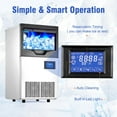 thumbnail image 6 of Commercial Ice Maker Machine,24H Stainless Steel Under Counter Ice Machine,Freestanding Ice Maker with LED Display,Self Cleaning Ice Machine for Restaurant/Bar/Cafe/Office, 6 of 6