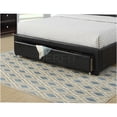 thumbnail image 6 of JERFIT Full Size Storage Bed Frame with Upholstered Tufted Headboard, Modern Platform Bed with Underbed Drawer, Black Faux Leather, 6 of 9