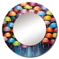 thumbnail image 2 of Designart "Umbrella Canopy In The Sky" Sky Rund Mirror For Wall Decor - Large Multicolor Round Print Mirror - Round Traditional Mirror - Wall Mounted Round Large Mirror - 23" x 23", 2 of 6