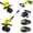 Green-4 Blades, variant on Rvchic 24V Cordless Tiller Cultivator with 2x2000mAh Batteries,360RPM High-Speed,4"Width x 6"Depth for Lawn,Gardening,Soil Cultivation ,4 Blades