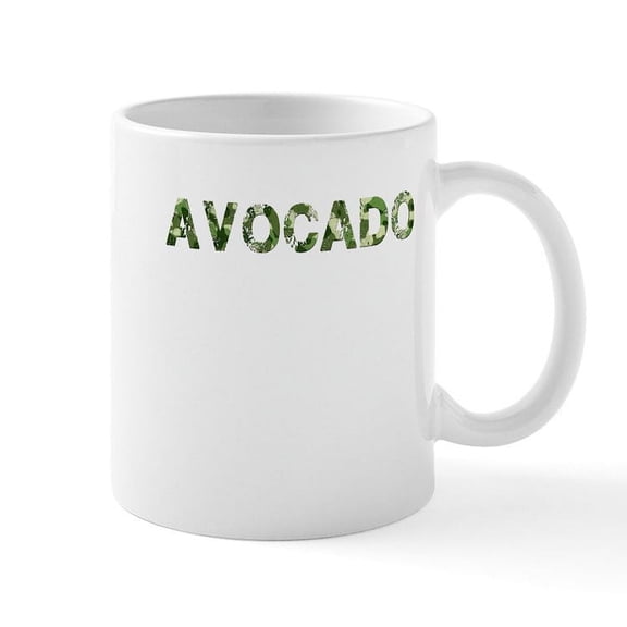 CafePress - Avocado, Vintage Camo, Mug - 11 oz Ceramic Mug - Novelty Coffee Tea Cup