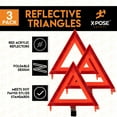 Xpose Safety Reflective Emergency Triangles 3 Pack - Roadside Car ...