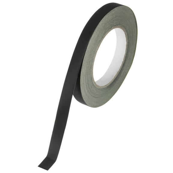 Uxcell Insulating Acetate Cloth Adhesive Tape, 0.5in x 98ft Black Electrical Heat Resistant Fabric Tape with Paper