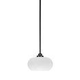 thumbnail image 1 of Toltec Lighting 2601-MB-214 Odyssey 1 Light Mini Pendant In Matte Black Finish With 10 White Muslin Glass, 1 of 1