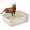 Khaki gray, variant on Stainless Steel Cat Litter Box - Metal High Sided Cat Pan, Large Stainless Steel Box, Indoor Litter Tray, Non Stick, No Smell, Easy-Clean Design for Hygienic Pet Care – Large Size for All Cats