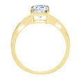 thumbnail image 2 of 1 ct Radiant Cut Natural Swiss Blue Topaz Solitaire 18K Yellow Gold Womens Engagement Ring, 2 of 5