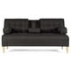 thumbnail image 2 of Sofá Cama Makora Queen con Memory Foam Color Negro Lino Respaldo Reclinable de 3 Posiciones, 2 of 8