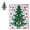 A001- Green, variant on Small White Wooden Christmas Tree Decor with Star Topper, Rustic Holiday Decoration for Desk and Mantel, Festive Xmas Gift 1 Set