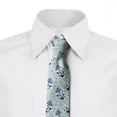 thumbnail image 2 of Necktie, Ocean Drop Navy, 3.7", Mint Green, by Ambesonne, 2 of 3