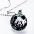 thumbnail image 2 of Panda Stunning Glass Circular Pendant Necklace - Elegant Jewelry for Women, 2 of 5