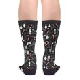 thumbnail image 2 of Candy Canes Christmas Black Gift Tree Men And Women Pattern Socks Fashionable Funky Cool Long Suitable For Running Travel Motion Khmer Soft, 2 of 2