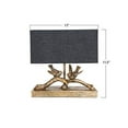 thumbnail image 2 of Woven Paths Gold Resin Birds on Branch Lamp with Flax Shade, 14.25", 2 of 4