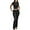 Black, variant on Lounge Sets for Women 2 Piece Foldover Yoga Flare Leggings Pants Crop Tops CasualOutfits Matching Tracksuit Set