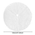 thumbnail image 7 of Shoreew Faux Fur Christmas Tree Skirt White Furry Christmas Tree Skirt Thick Soft Plush Rug for Winter Holiday Xmas Party Decoration, 7 of 7