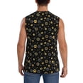 thumbnail image 4 of Fotbe Gold Dog Paw Men's Camiseta sin Mangas Estampada para Hombres, Playera Casual para Gimnasio, Entrenamiento, Playa-Medium, 4 of 7