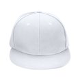 thumbnail image 3 of DALIX Flat Billed Baseball Cap Adjustable Hat Size M L XL in White, 3 of 4