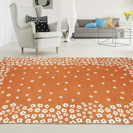 - Impressions Printed Wildflower Cotton Indoor Area Rug