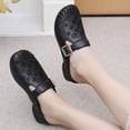 thumbnail image 5 of Women’s Covered Toe Clogs, Slip On Ventilated Mid Heel Non Slip Casual Shoes, 5 of 12