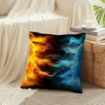 thumbnail image 4 of LALILO Throw Pillow Covers Two With Fire Hot Orange And Blue Sun Cushion Cover 18" x 18", 1463 Pack, 4 of 6