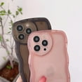 thumbnail image 5 of Compatible with iPhone 14 Pro Max Case, Cute Clear Wave Shape with Love Heart Camera Lens Protection Case for Women, Full Protection Soft TPU Shockproof Phone Case-Pink, 5 of 16