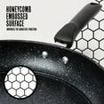 thumbnail image 5 of DURANITRO 4 Piece Nitrogen-Hardened Honeycomb Nonstick Carbon Steel 8” and 12” Frying Pans, 12” Wok, and 12” Glass Lid Cookware Set – Easy to Clean, Suitable for All Stovetops- FREE GIFT INCLUDED, 5 of 6