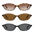 thumbnail image 1 of Lentes de Sol NULOOQ Retro Ovalados con Forma de Ojo de Gato para Mujer, Tendencia Y2K, Paquete de 3, 1 of 6