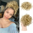 thumbnail image 1 of Up to 60% Off! Gspmoly Human Hair Wigs, Wig Hair Wraps High Temperature Silk Small Curly Hair Wraps Drawstring Messy Hair Wraps Elastic Net Pull Ponytail Rope Curly Hair Lace Front Wigs, 1 of 1