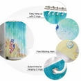 thumbnail image 5 of Small Stall Shower Curtain 36x72 Inch Narrow Half Size Teal Coastal Slippers Bath Curtains Bathroom Decor Summer Beach Shell Seaside Waterproof Fabric Shower Curtain Set with Hooks 36 Inch, 5 of 6