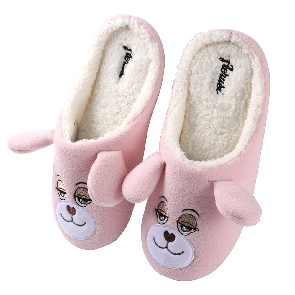 Aerusi Toddler Flopsy Teddy Bear Indoor Slippers