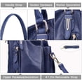 thumbnail image 5 of JOYSON Women's Shoulder Bag,Handbags,Tote Zipper Purse PU Leather Top-handle Satchel Bags Ladies Medium Blue, 5 of 5
