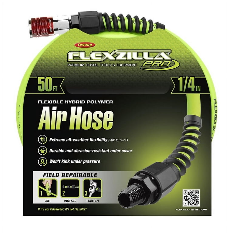 Flexzilla Pro 50 ft. L X 1/4 in. D Hybrid Polymer Air Hose 300 psi