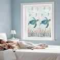 thumbnail image 3 of Teal Sea Turtle Coastal Window Privacy Film, Summer Beach Ocean Coral Static Cling UV Sun Blocking Heat Control Window Tint Day and Night, Non-Adhesive One Way Windows Privacy Cover 19.6''x39.3'', 3 of 7
