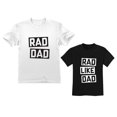 thumbnail image 1 of Rad Dad - Rad Like Dad Matching Father & Son Set Funny Dad & Me Matching Shirts Dad White Small / Son Black 4T, 1 of 8