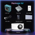 thumbnail image 4 of HLONK Projector， 2023 Upgraded Mini Projector， 9500 Lumens Multimedia Home Video Projector， Full Wired Same Screen Phone white, 4 of 9