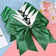 thumbnail image 5 of 12 PCS Large Glitter Cheer Bows Green Rhinestones 8" Large Glitter Cheer Bows, 5 of 5
