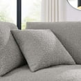 thumbnail image 6 of Modway Commix Upholstered Boucle Fabric Corner Chair in Light Gray, 6 of 8