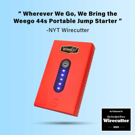 Weego - 44s 12-Volt Portable Lithium Jump Starter, 440 Cranking Amps - Orange