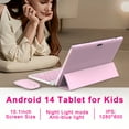 thumbnail image 4 of Tablets Android 14, 2 in 1 Tablet with Keyboard, 10 inch Tablets, 8GB+64GB+1TB,  WiFi,  PINK, 4 of 6