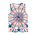 thumbnail image 4 of Wiyuqeen Womens USA Star Stripes Fourth July Tanks Sleeveless Crwe Neck Patriotic Tanks 4th of July Party Shirts Plus Size Summer Tanks, 4 of 5