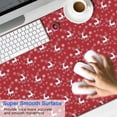 thumbnail image 2 of Long Mouse Pads for Desk,Red Christmas Deer and Snowflake Pattern Desk Mats on Top Of Desks, Desk Mouse Pad Extra Large with 3mm Non-Slip Base and Stitched Edge for Gaming,Office,Work,Home 47.3x23.6in, 2 of 5